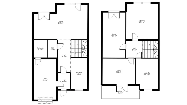 poziomy rzut mieszkania
